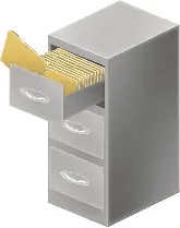 686bed9892fc8_Documents page (1) A filing cabinet drawer open with hanging folders inside.